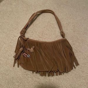 American Eagle outfitters Suede fringe purse